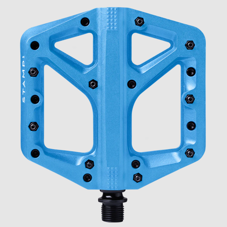 Crankbros Stamp 1 Large Platform Pedals, Blue