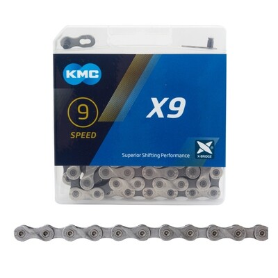 KMC X9 Chain - 9sp, Silver, 116 Links