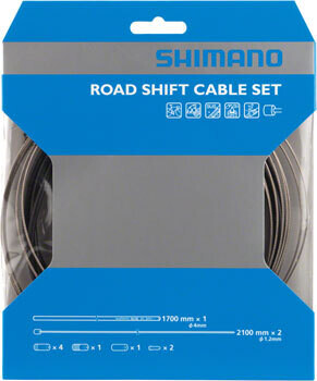Shimano Road Stainless Derailleur Cable and Housing Set