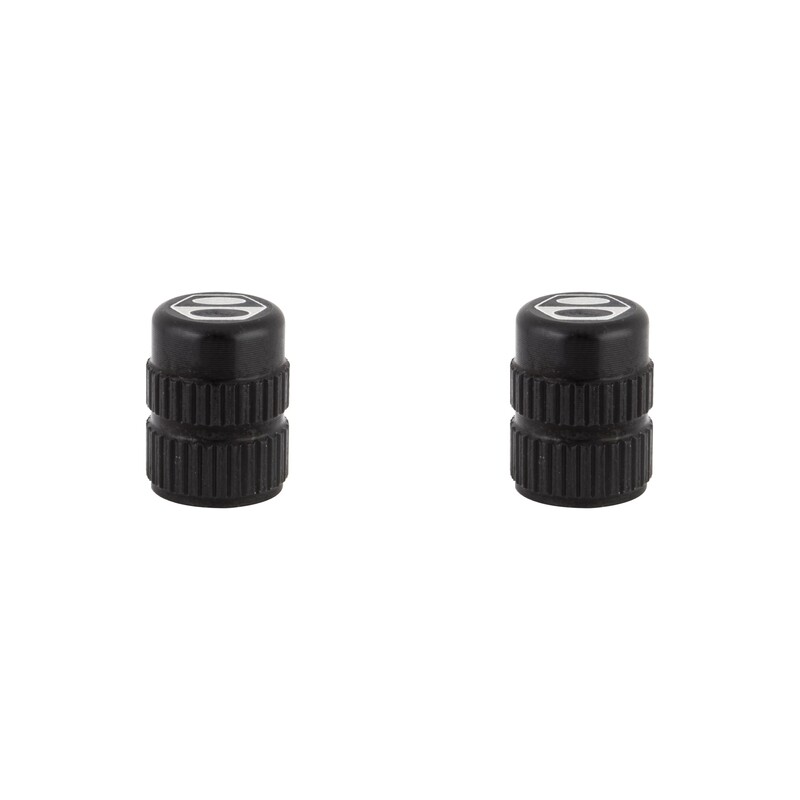 Box One Cone Valve Caps - Black, Schrader