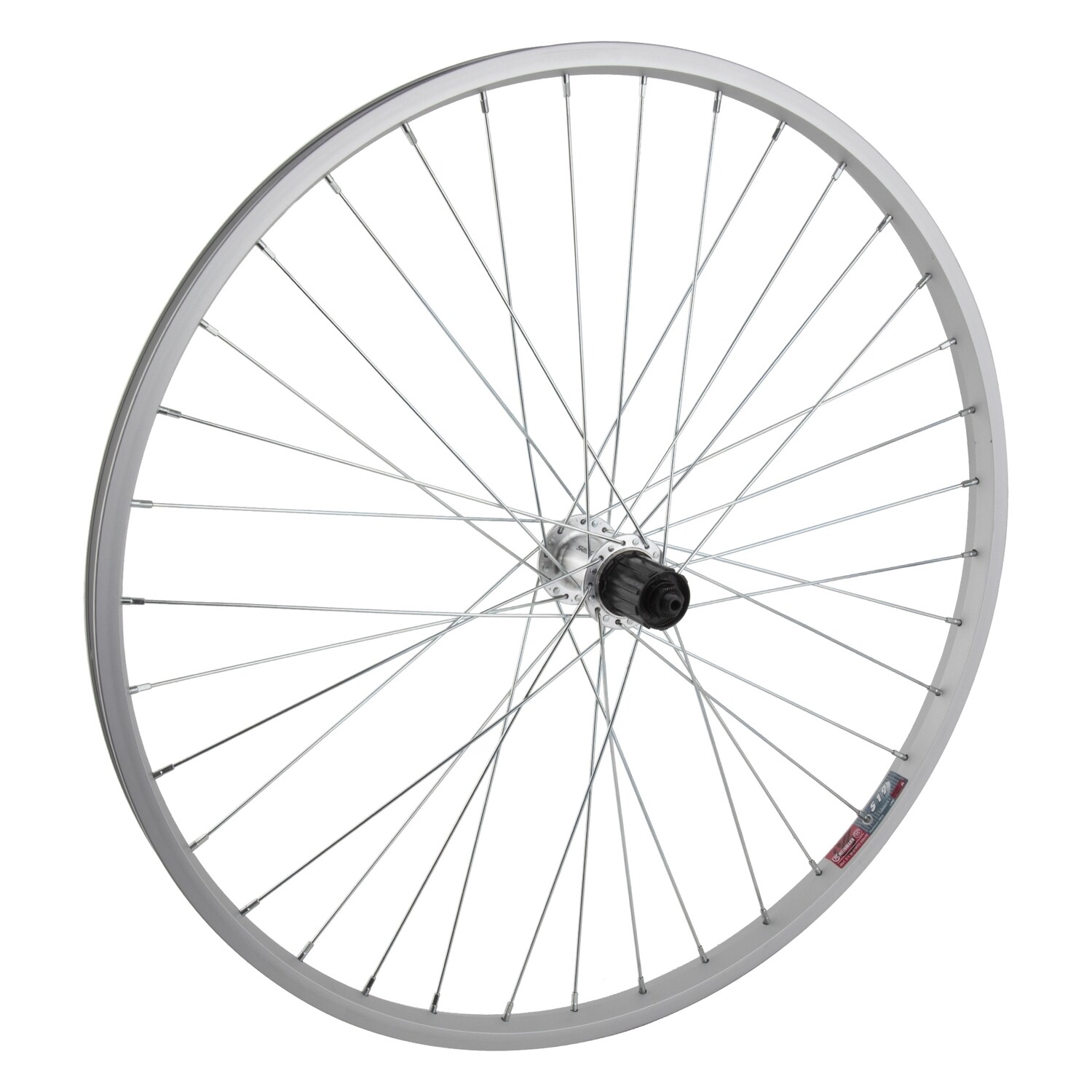 Wheel Master 26&quot; Alloy Mountain Single Wall Wheel - QR, HG Cassette, Silver
