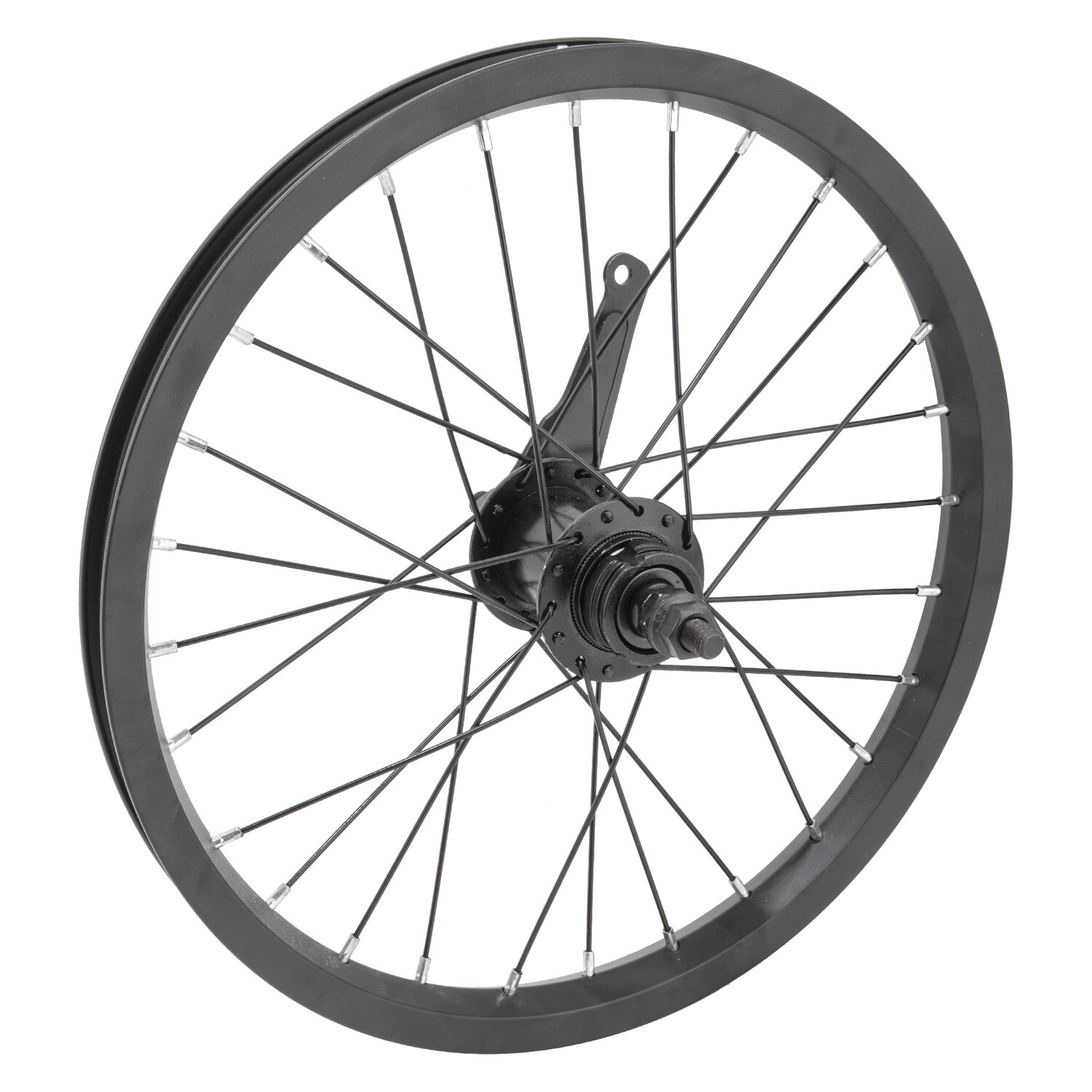 Wheel Master 16&quot; Juvenile Coaster Wheel - 3/8&quot;, Bolt-On, Black
