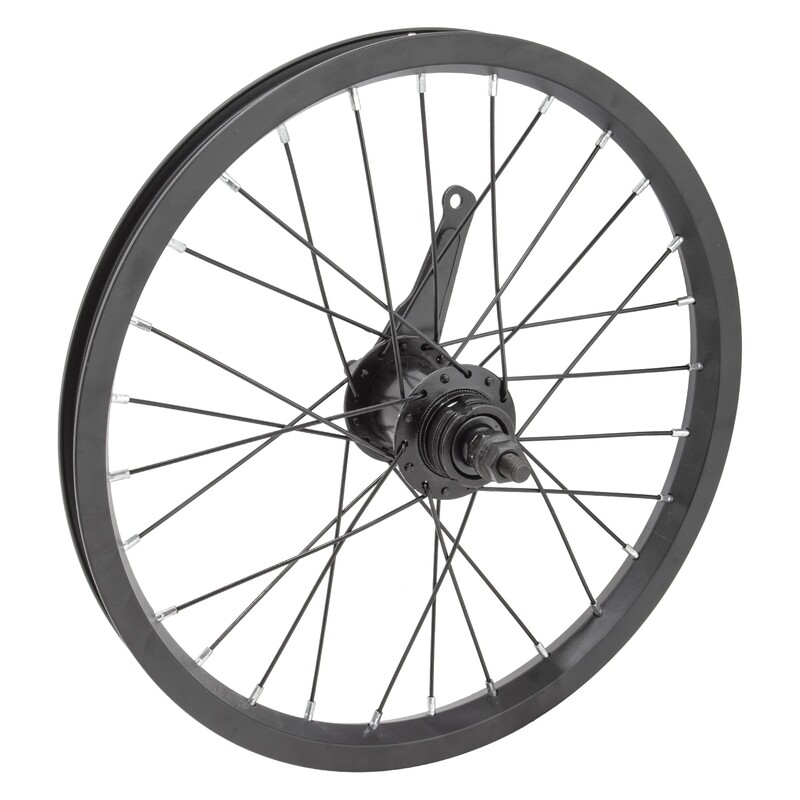 Wheel Master 16&quot; Juvenile Coaster Wheel - 3/8&quot;, Bolt-On, Black