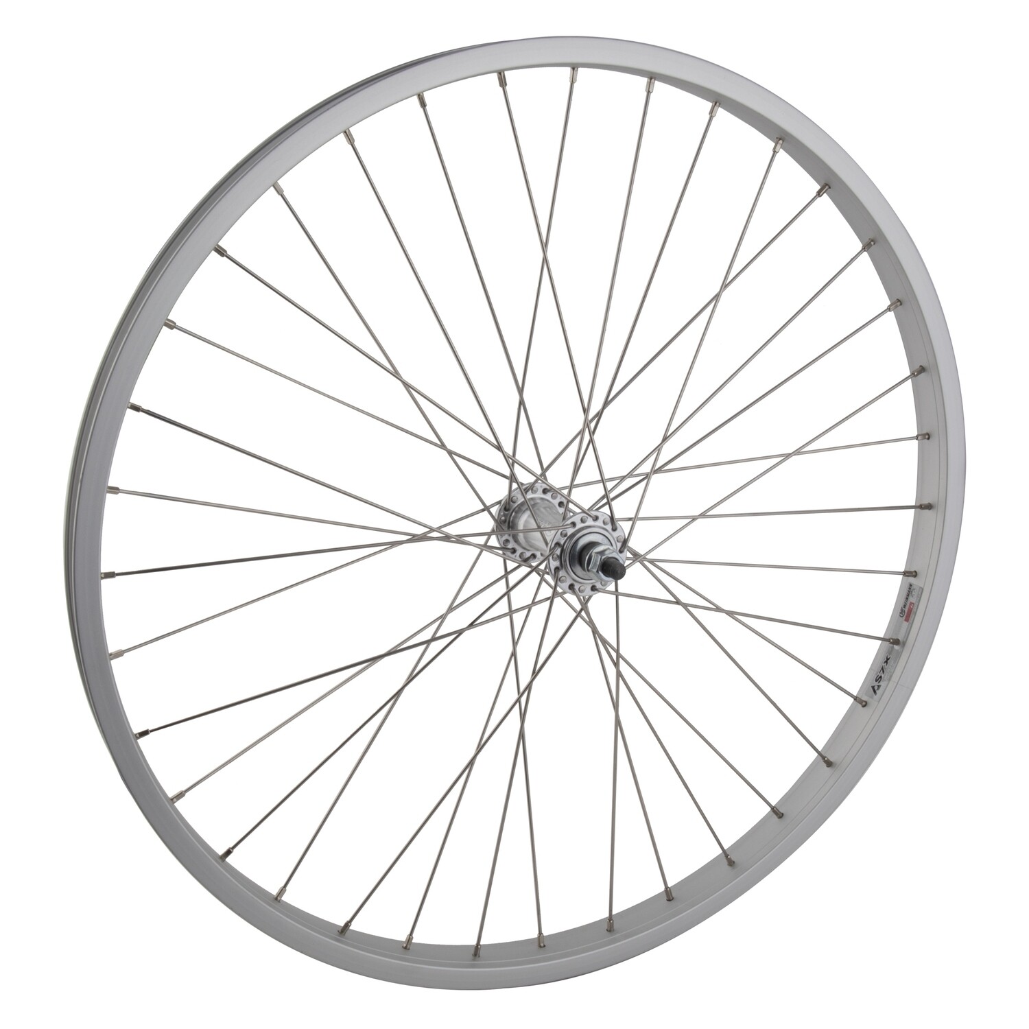 Wheel Master 24&quot; Alloy Cruiser/Comfort Wheel - Front, 3/8&quot; Bolt-On, Silver