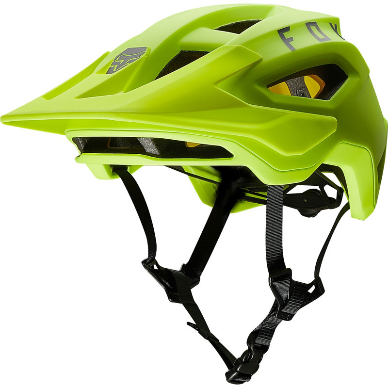 Fox Racing Speedframe Helmet Mips, Color: Flourescent Yellow, Size: Small