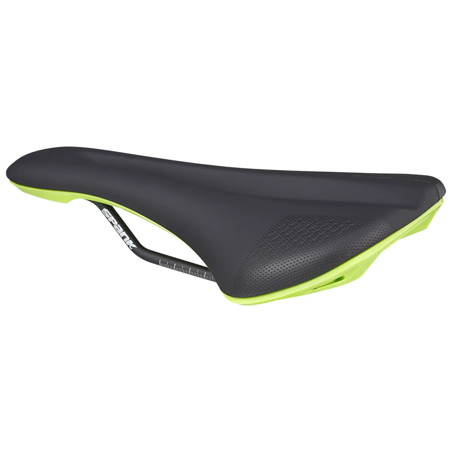 Spank Saddle Oozy 280 , Color: Black/Green