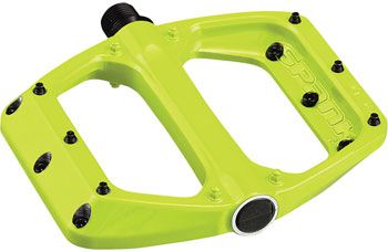 Spank Spoon DC Pedals, Color: Lime Green