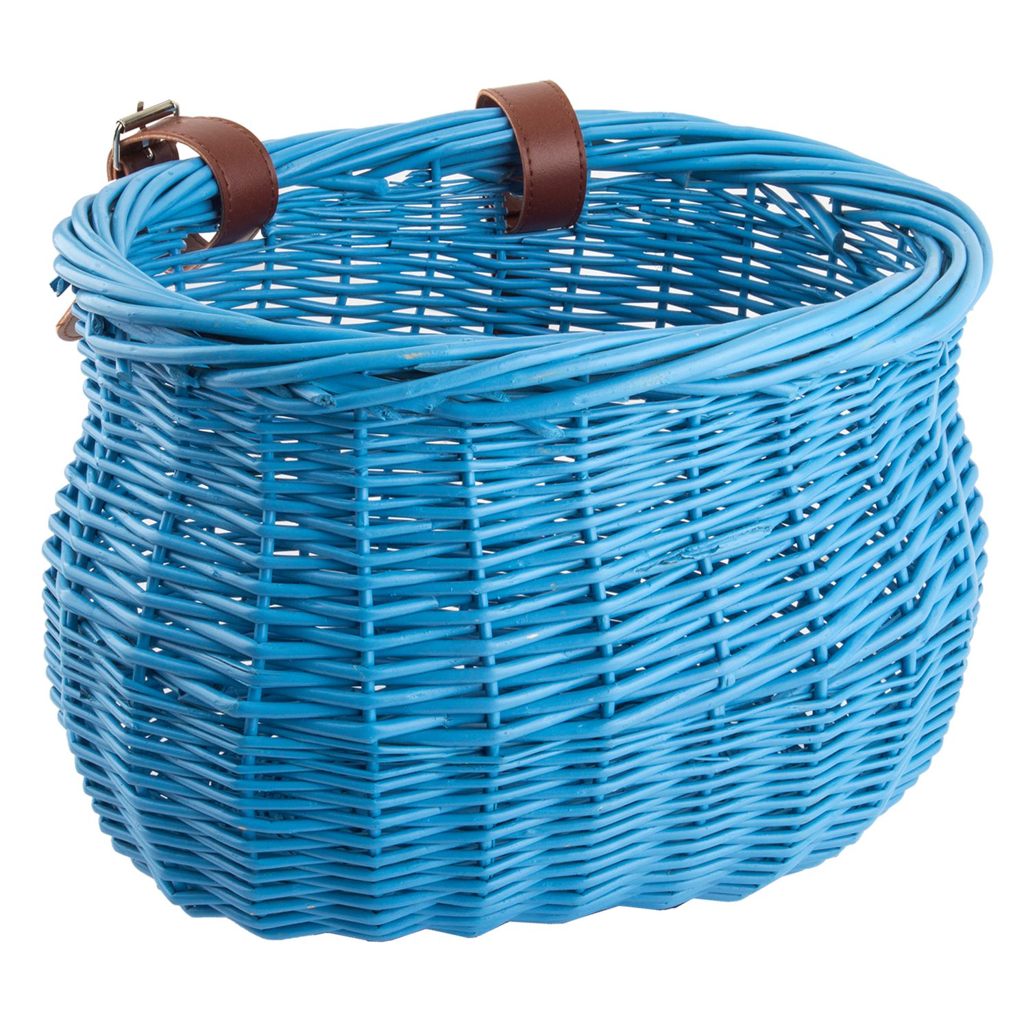 Sunlite Willow Bushel Strap-On Handlebar Basket, Color: Blue