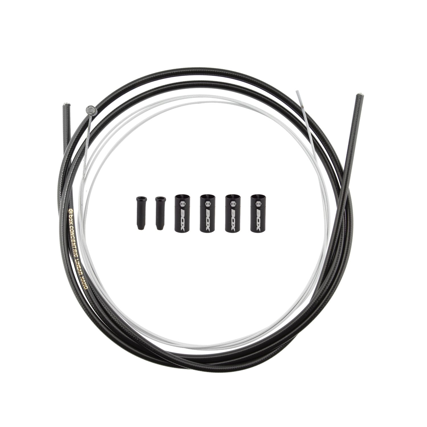 Box One Linear Brake Cable Kit, Color: Black