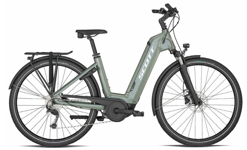 Scott Sub Active eRIDE 10 Step Thru Green