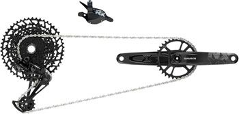 SRAM NX Eagle Groupset: 175mm 32 Tooth DUB Crank Rear Derailleur 11-50 12-Speed Cassette Trigger Shifter and Chain