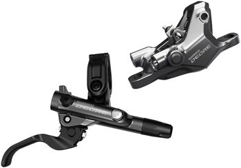 Shimano Deore BL-M6100/BR-M6100 Disc Brake and Lever - Rear Hydraulic Resin Pads Gray
