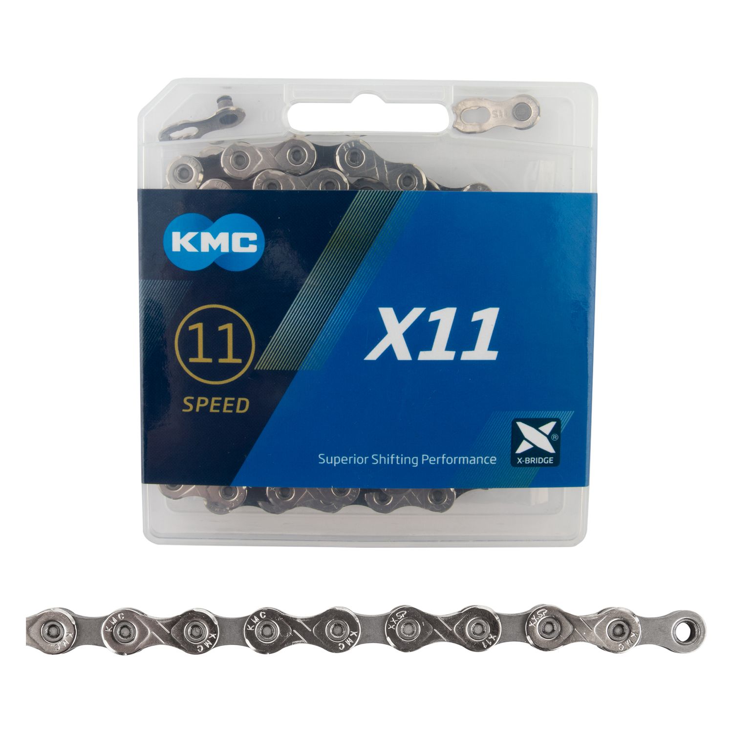 KMC X11 Chain - 11-Speed, 118 Links, Gray