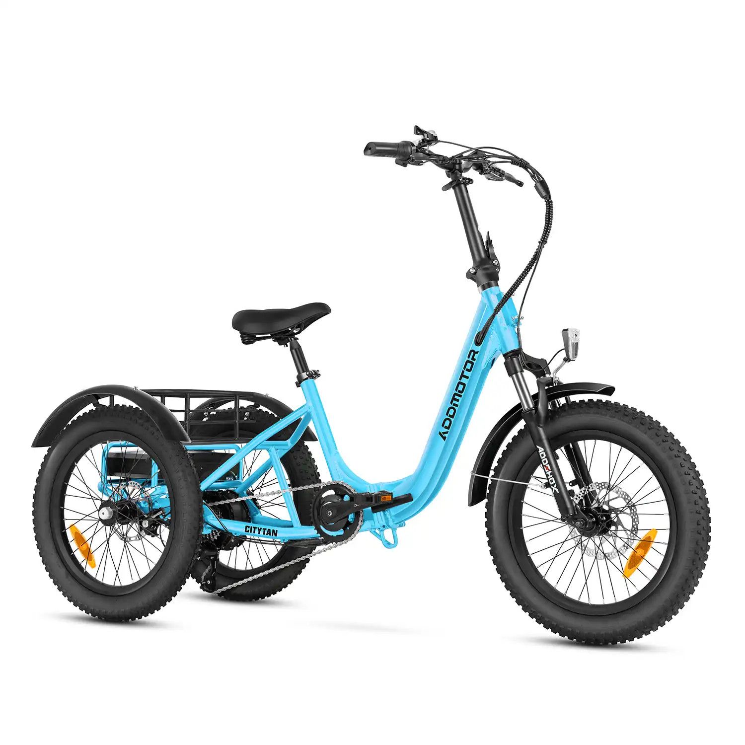 AddMotor Citytan M-315 Folding E Trike, Color: Cyan