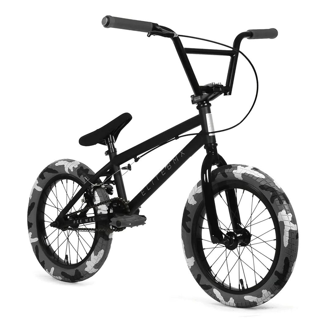 Elite Pee Wee , Color: Black Matte, Size: 18