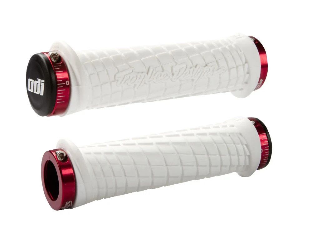 ODI Troy Lee Lock on, Color: White W Red Clamp