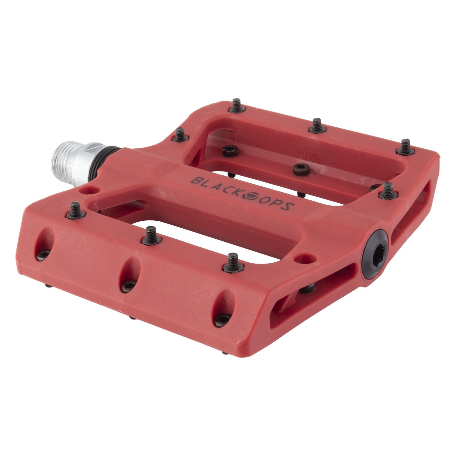 Black Ops Nylo-Pro II 9/16" Pedals, Color: Red