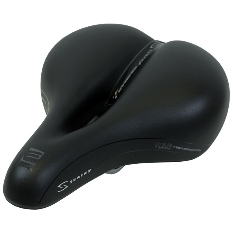 Serfas E-Gel Hybrid Elastomer/Vinyl cut Out Saddle