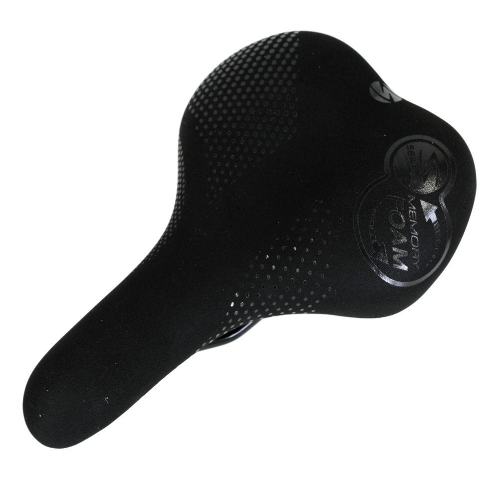 Serfas Tailbones Memory Foam Lycra WaterProof Saddle, Color: Black