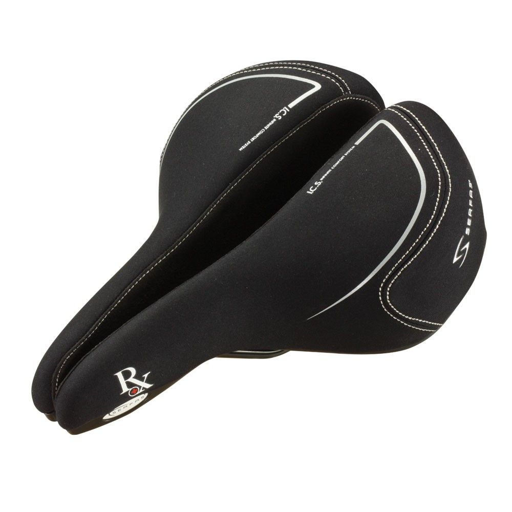 Serfas RX Mens saddle W/ Lycra Cover, Color: Black