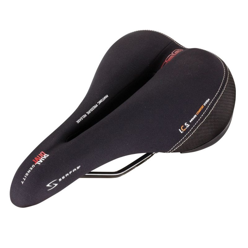Serfas Dual Density Mens Comfort W/ Cutout and Lycra Cover Saddle
