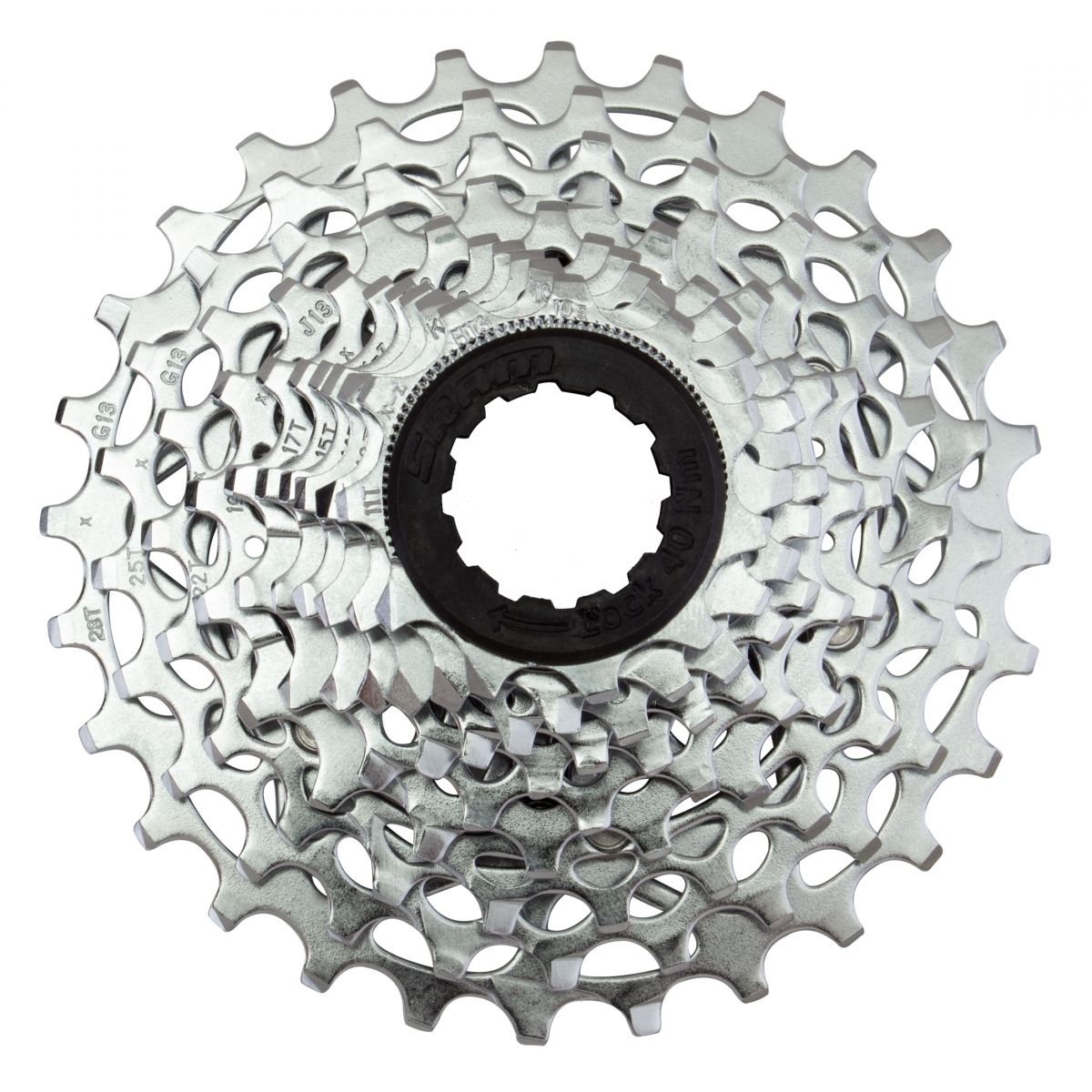 Sram PG-1030 10 Speed Cassette, Color: Silver, Size: 11-28T