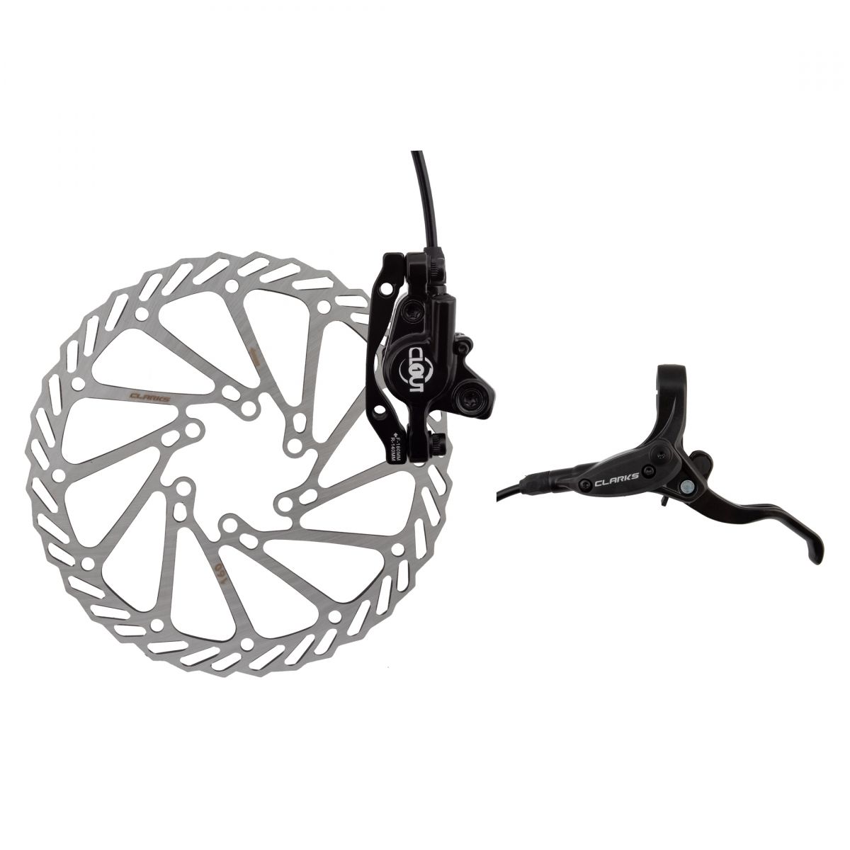 Clarks Clout 1 Hydraulic Disc Brake Kit, Color: Black