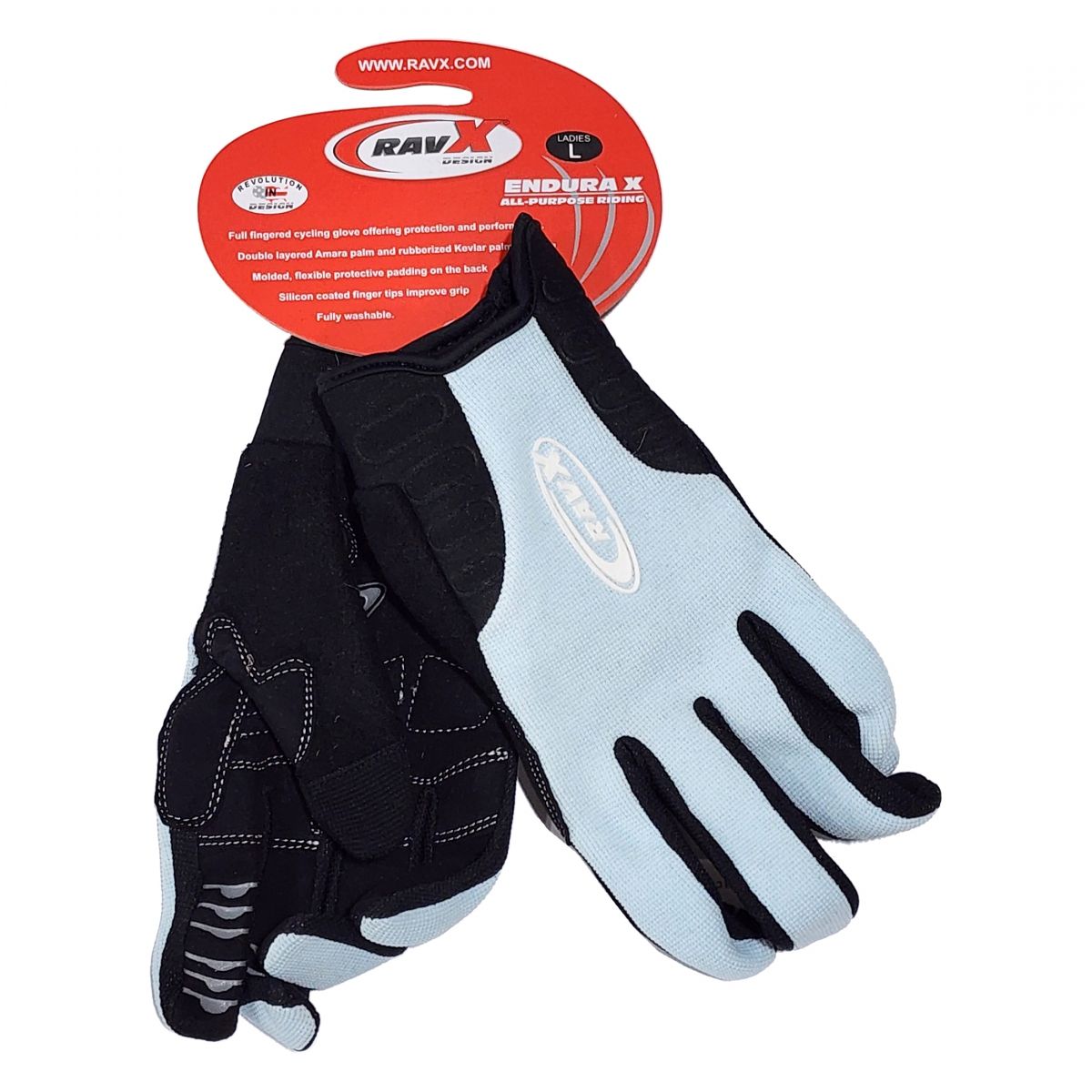 RAVX Endura X Ladies Glove, Color: Blue, Size: L