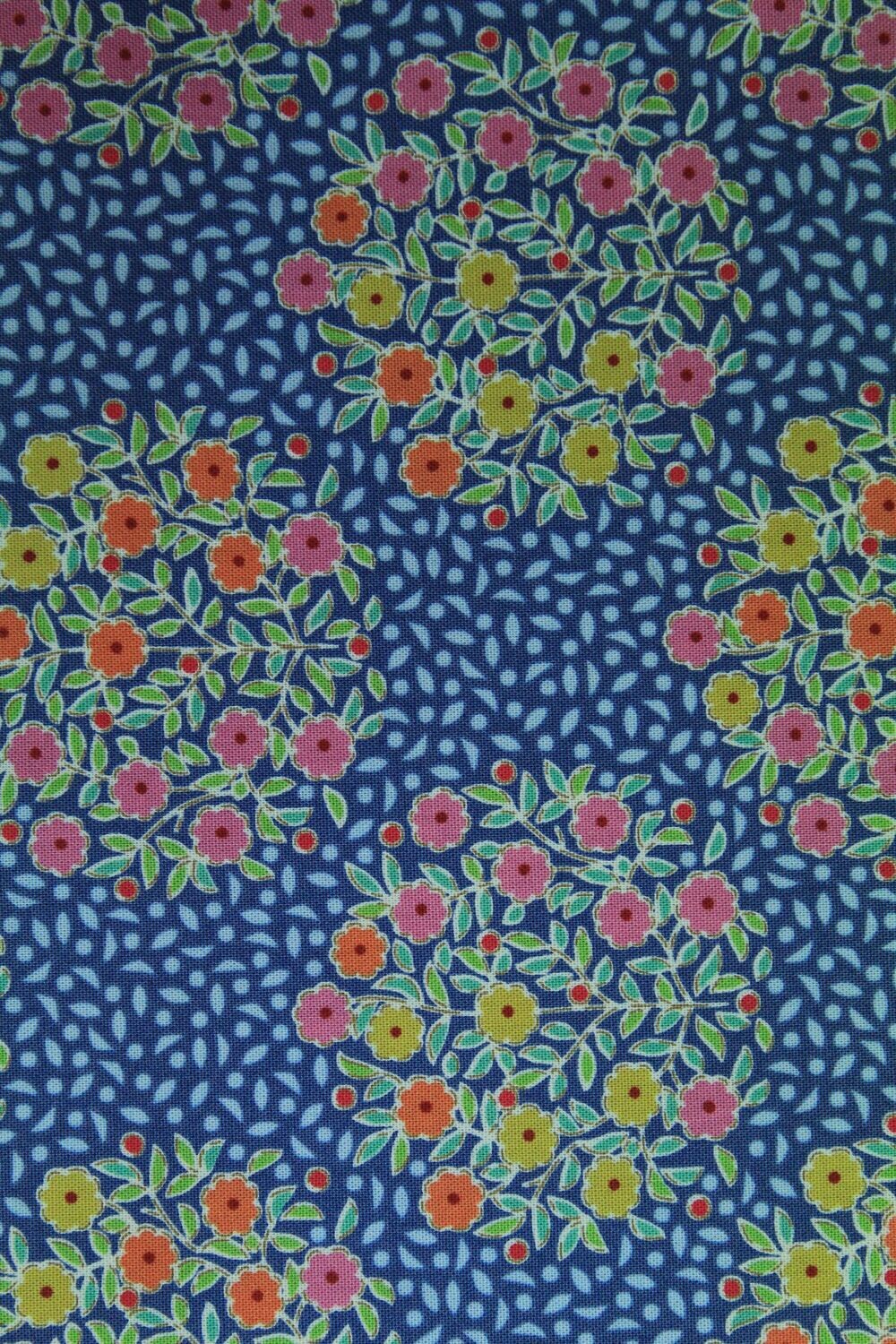 TILDA PIE IN THE SKY AZUL CON CÍRCULOS FLORALES
