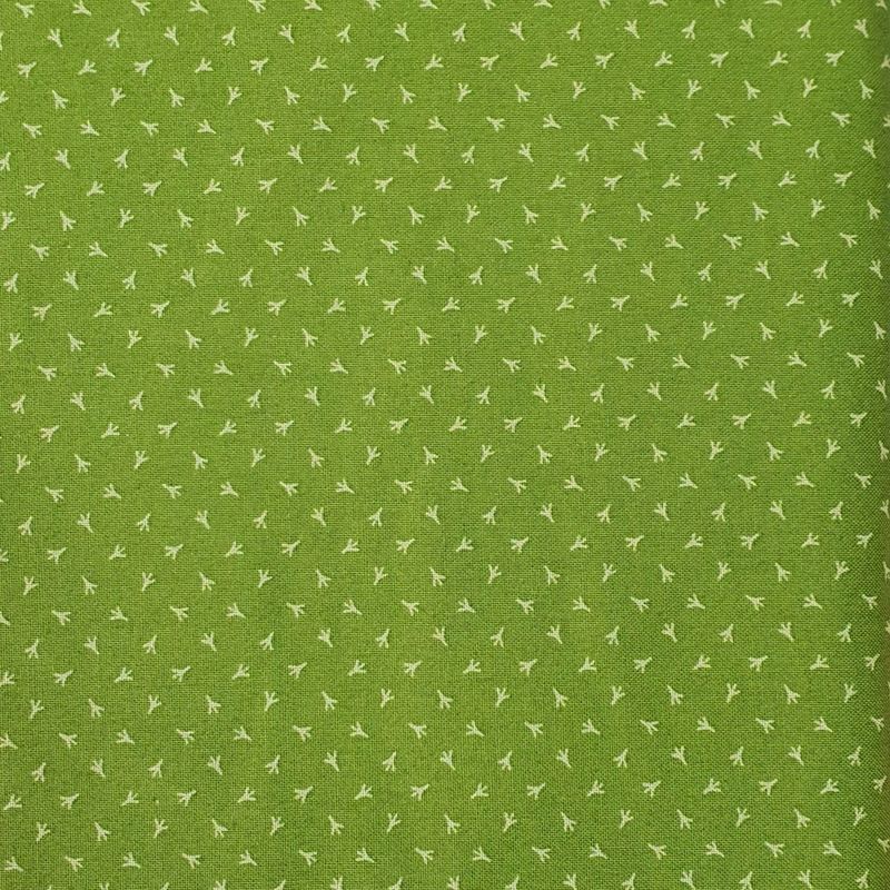 Tela verde topitos