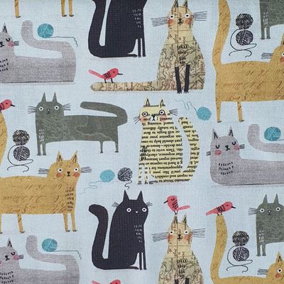 Tela gatos y perros