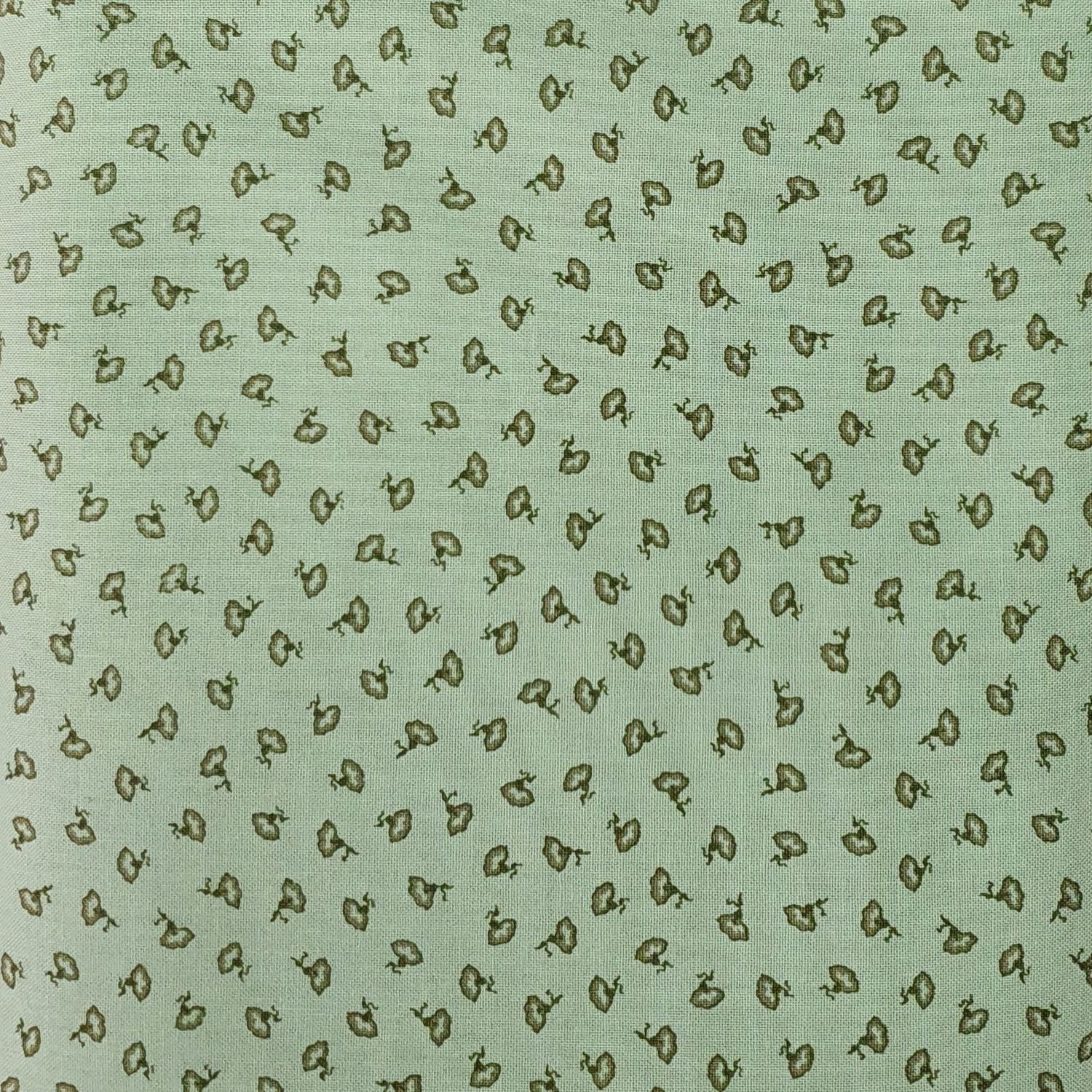 Tela verde flor pequeña