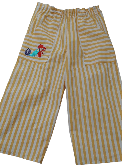 pantalon amarillo de rayas