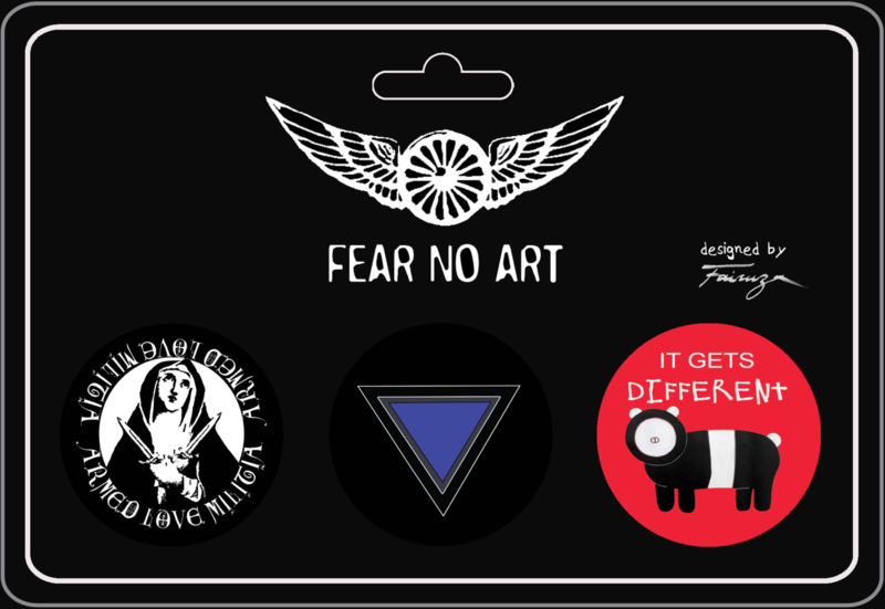 Fear No Art Trio of Badges