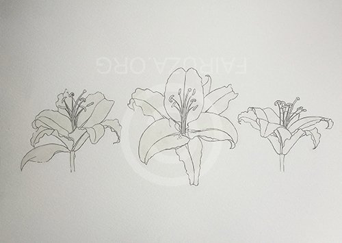 Lillies Collage - SOLD