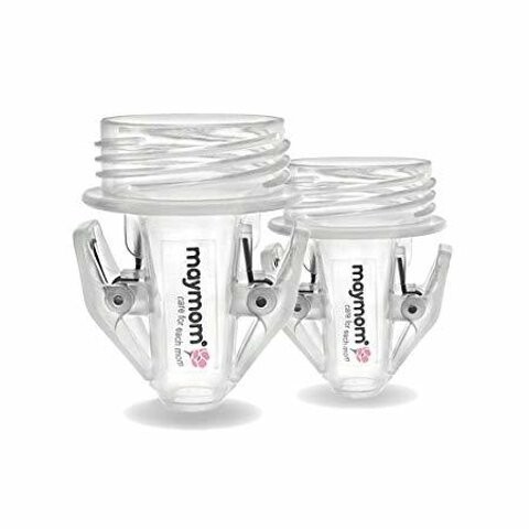 Wide milk storage bag adapters