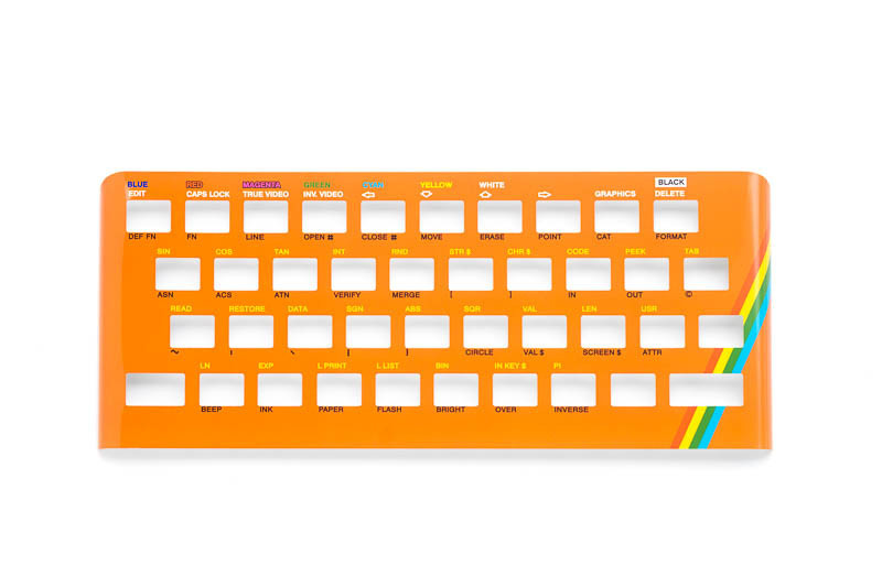 Zx Spectrum 16k/48k keyboard replica cover plate (faceplate) orange