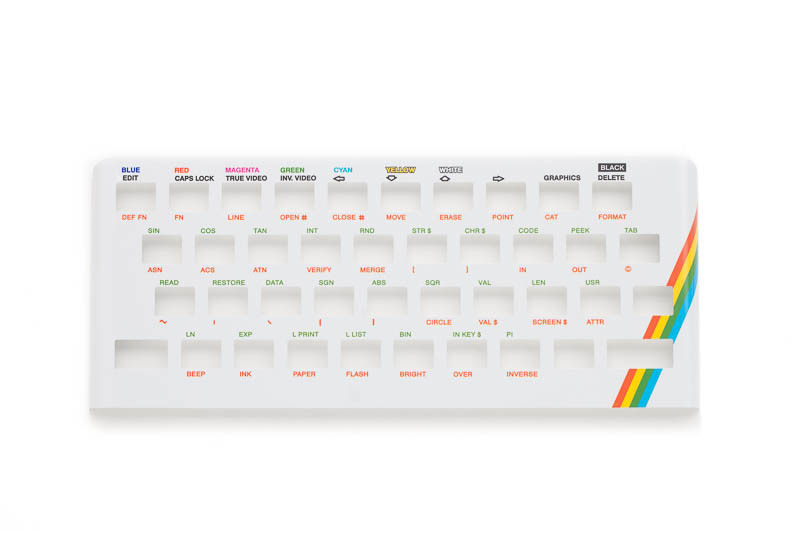 Zx Spectrum 16k/48k keyboard replica cover plate (faceplate) white