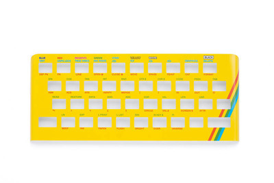 Zx Spectrum 16k/48k keyboard replica cover plate (faceplate) yellow