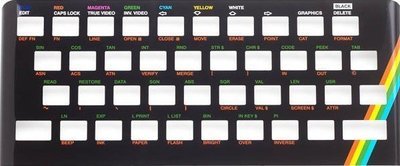 Zx Spectrum 16k/48k keyboard replica cover plate (faceplate) Black