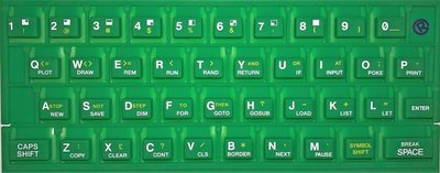 ZX SPECTRUM 16k/48k keyboard mat Green
