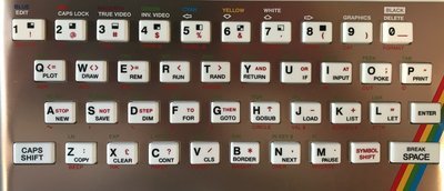 Zx Spectrum 16k/48k keyboard replica cover plate (faceplate) Rose