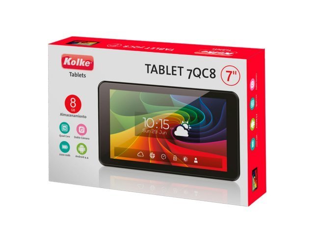 Tablet Kolke 7&quot; Quad Core Bluetooth 8GB Doble Cámara