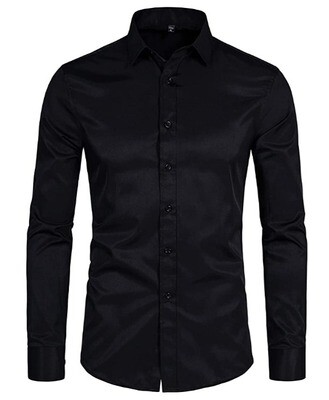 Long Sleeve Black Dress Shirts for Tuxedos