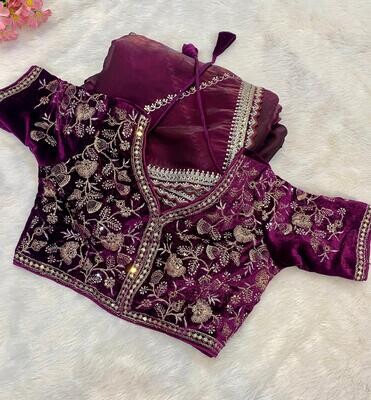 Shinning pure crystal silk Jimmy choo sarees