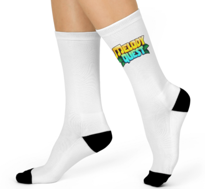 Socks - 3D Logo - White
