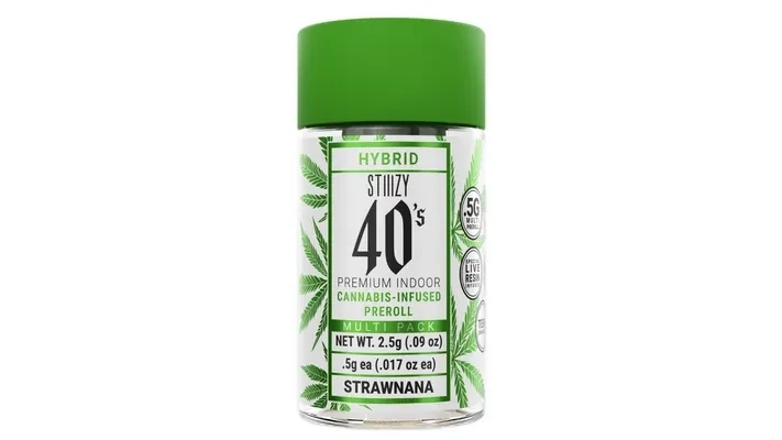 STIIIZY Infused 40s Pre-Rolls (5pk) - .5G Strawnana