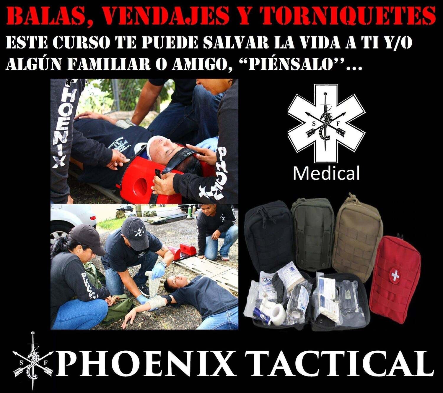 ​BALAS,VENDAJES Y TORNIQUETES Nivel I 7 de septiembre 2025 9:30am a 4:30pm