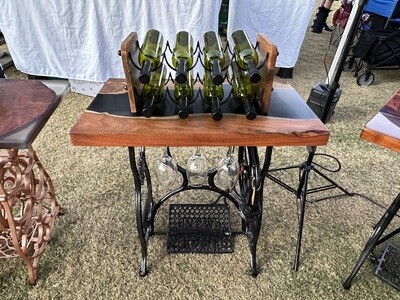 Live edge wine rack