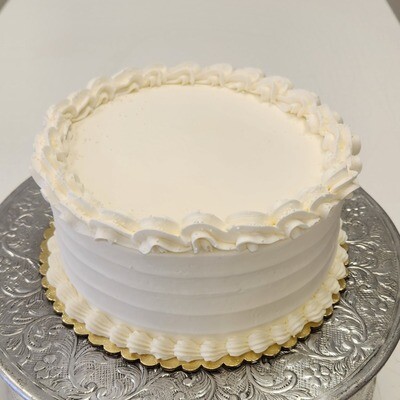9&quot; Wedding White Cake (serves upto 24)